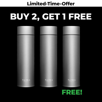 Titanium TAIMA water bottles with a limited-time offer