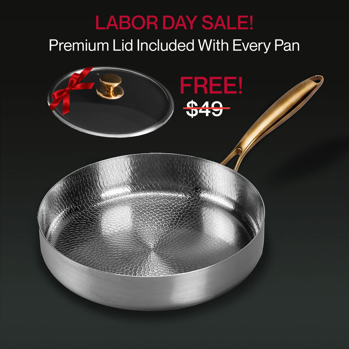 Taima® Pure Titanium Deep Pan Pro