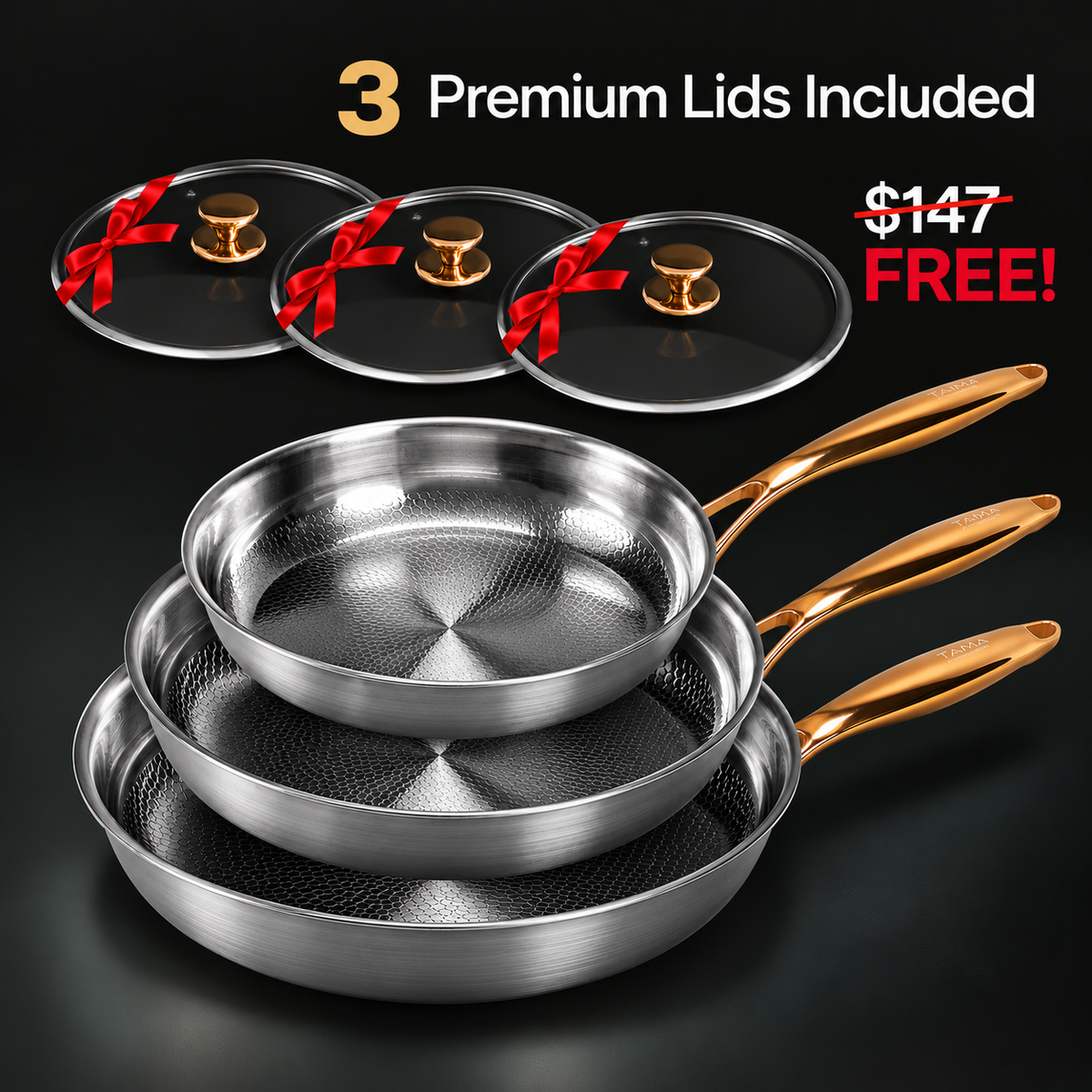 Pure Titanium Nutri-Pan Trio