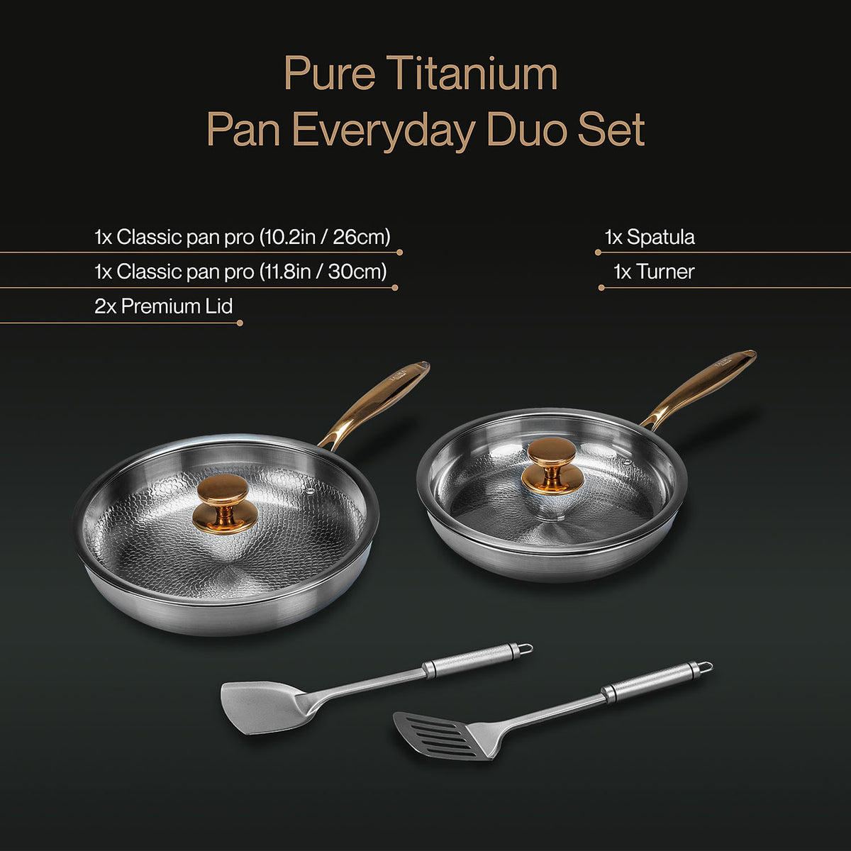 Pure Titanium Pan Everyday Duo Set (6 Piece)