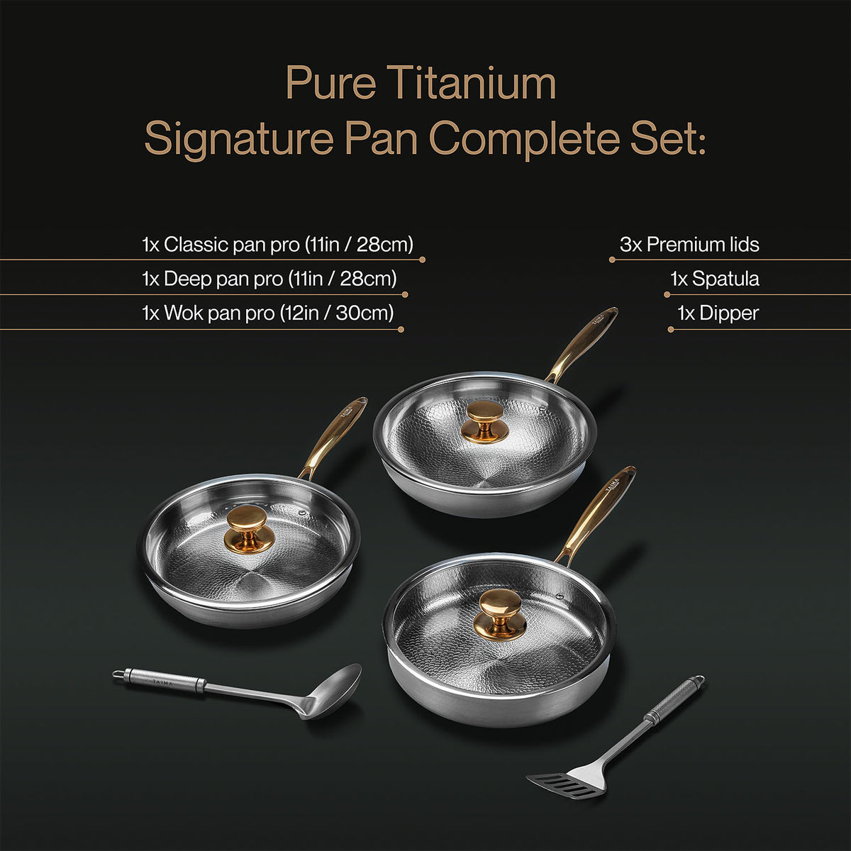 Pure Titanium Signature Pan Complete Set (8 Piece)