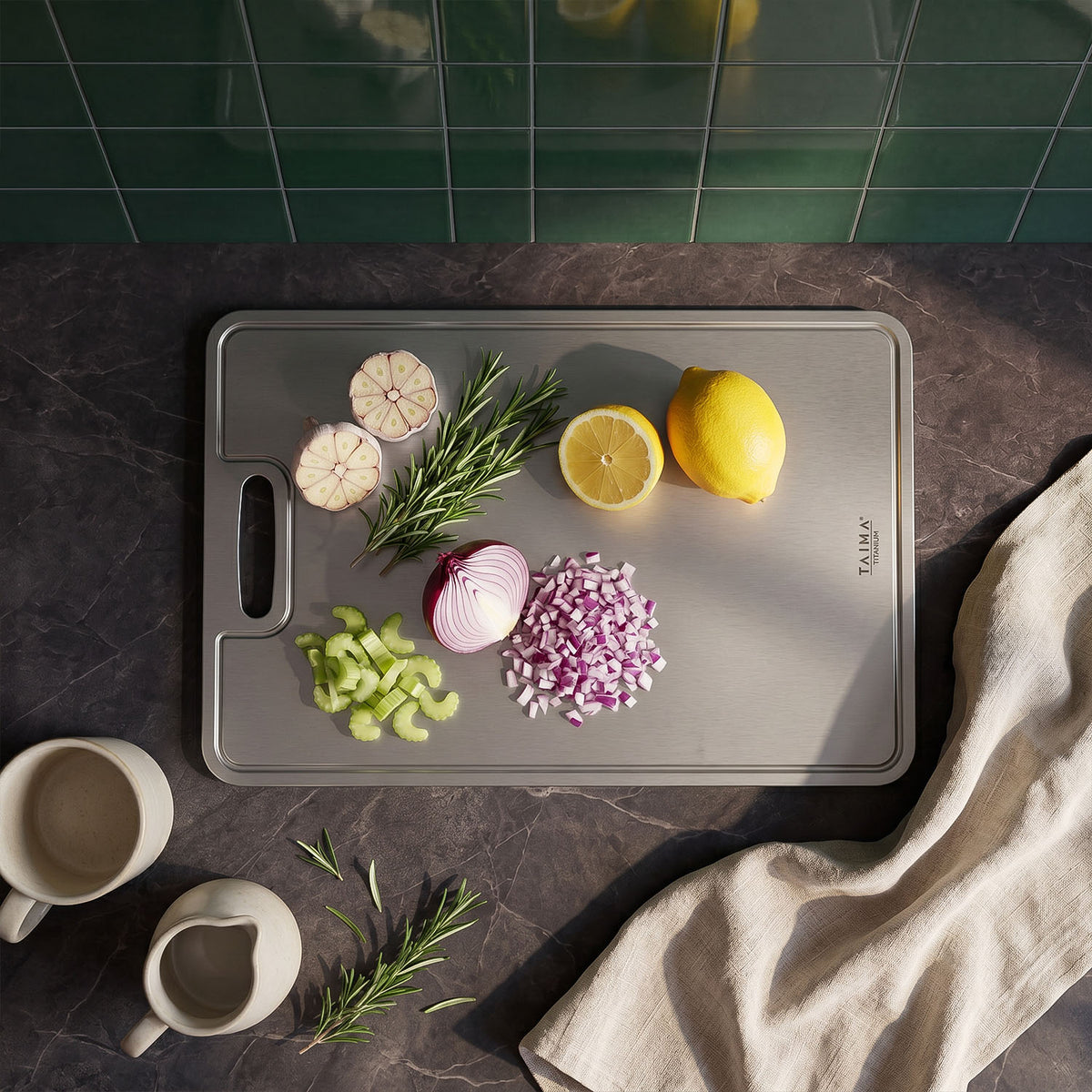 Pure Titanium Cutting Board Set (3 Piece)